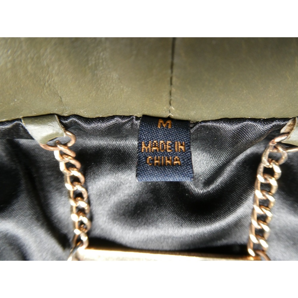IMAN Women's Green Black Leather Vest Jacket Size M Style 129297 Chic Sleeveless - Picture 9 of 10